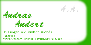 andras andert business card